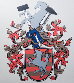 Wappen der Berg- und Universitätsstadt Clausthal-Zellerfeld